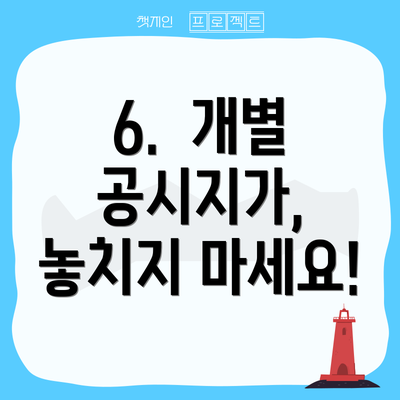6.  개별 공시지가, 놓치지 마세요!