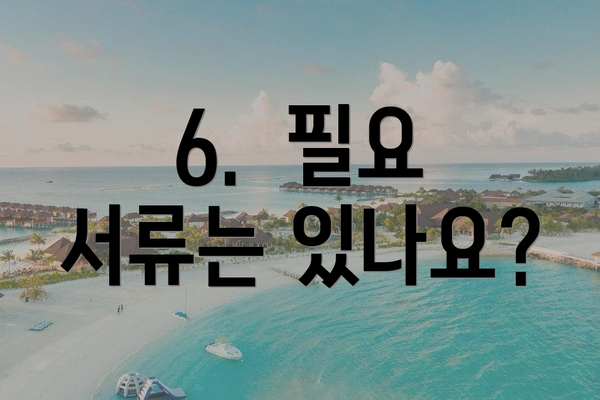 6. 필요 서류는 있나요?