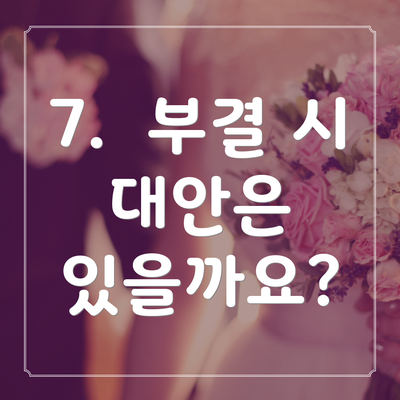 7.  부결 시 대안은 있을까요?