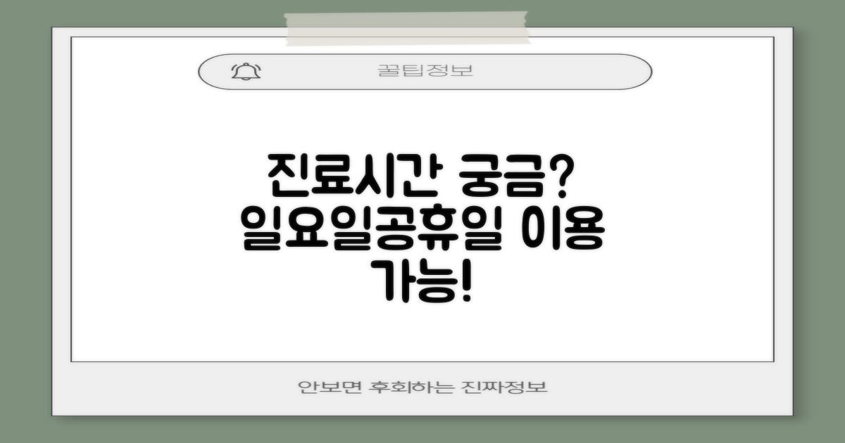 진료시간, 일요일 공휴일 진료도 가능할까?