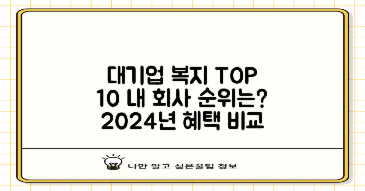 2024년 대기업 평균 복지 혜택 TOP 10: 나의 회사는 이 순위 안에 들까?