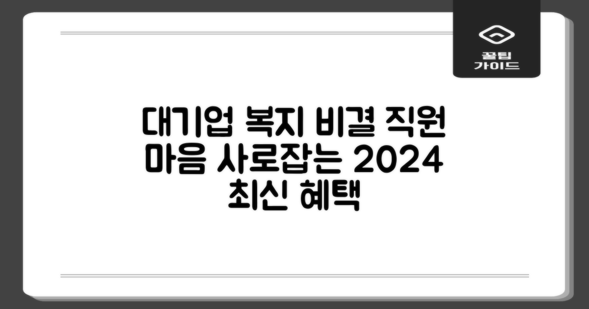 2024년 대기업, 복지 혜택으로 직원들의 마음을 사로잡는 비결은?