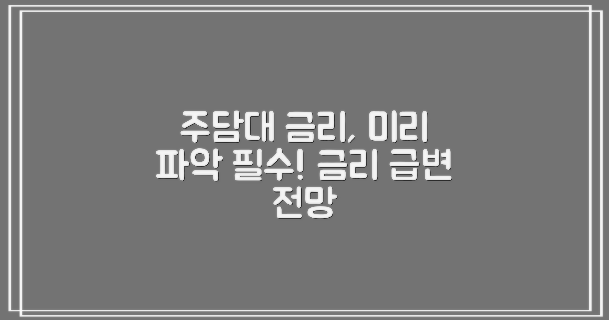 주담대 금리 변화, 미리 파악하세요.