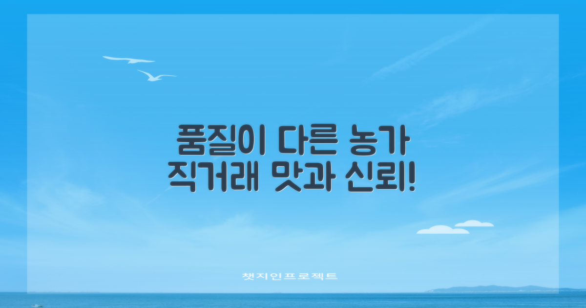 품질로 승부, 농가 직접 구매