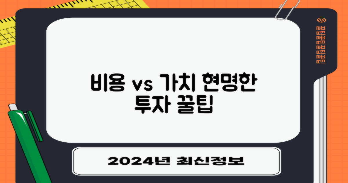 비용 vs 가치: 현명한 투자