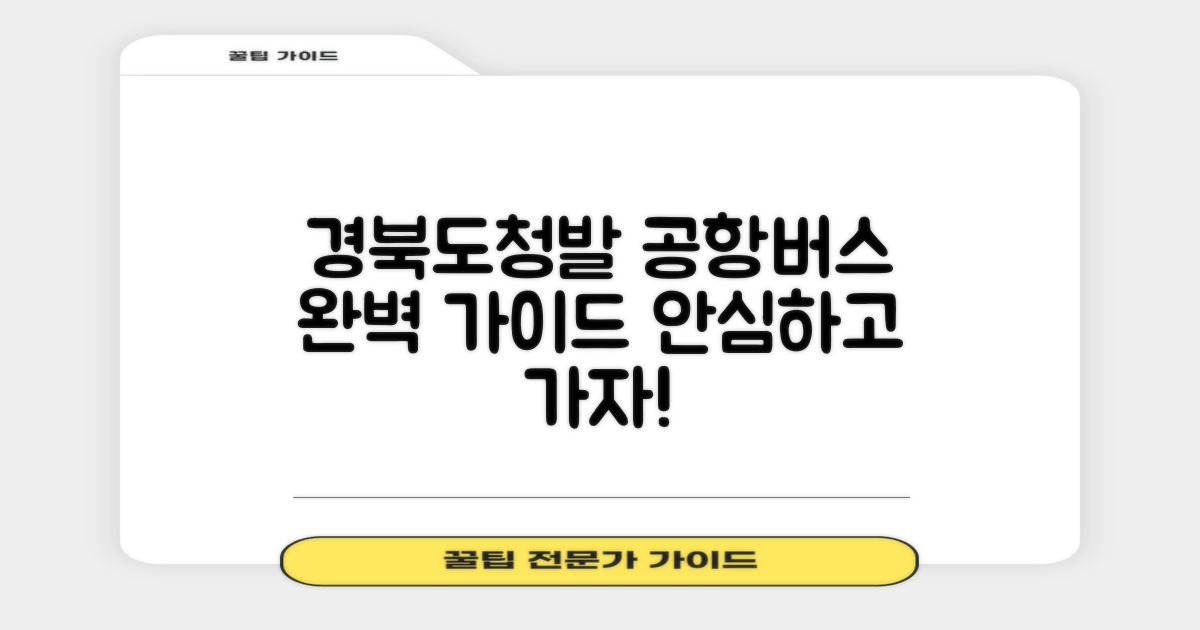 안심하고 공항갈 수 있을까? 경북도청발 공항버스 완벽 가이드