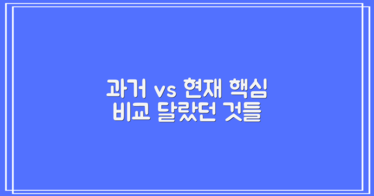과거와 현재, 무엇이 달랐나?