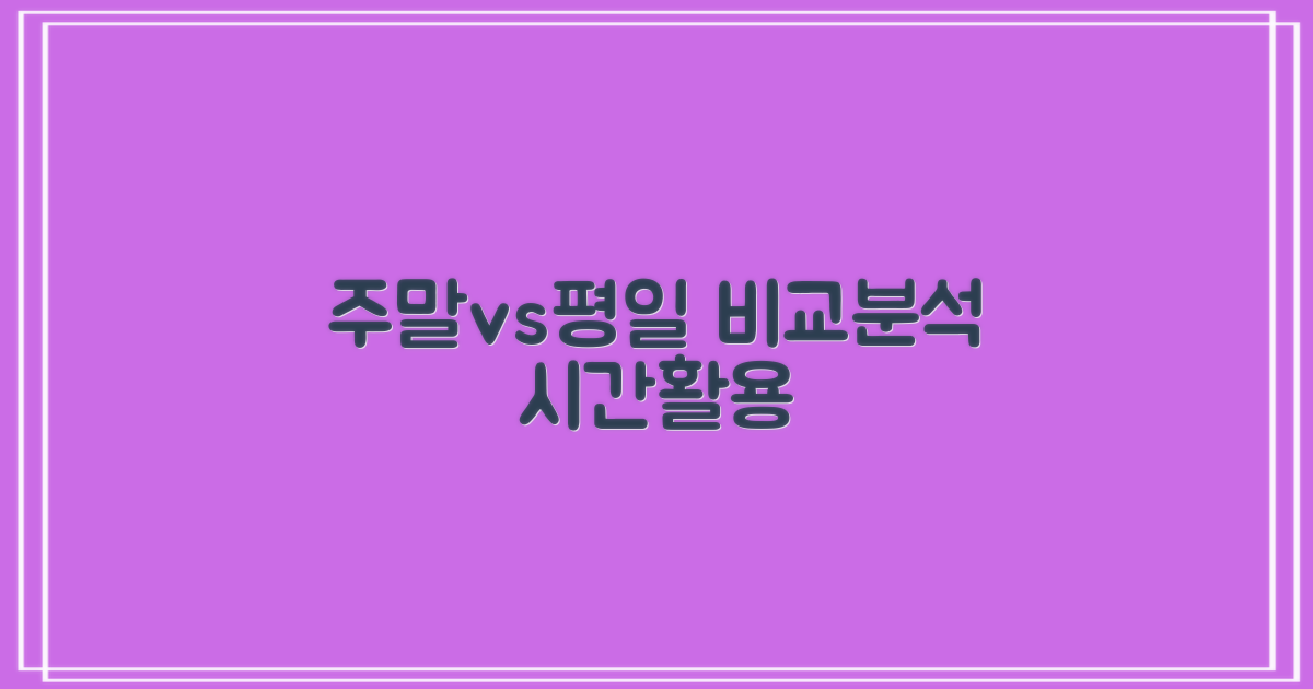 주말 이용, 평일과 비교