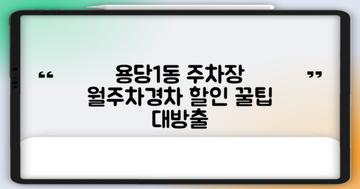 용당1동행정복지센터 본관앞 공영주차장: 월주차/경차 할인 혜택 활용 가이드