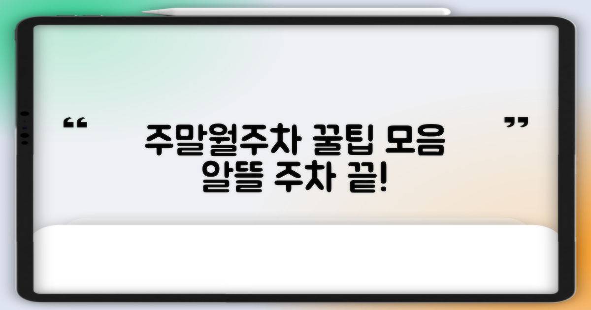 알뜰 주차, 주말 & 월주차 꿀팁