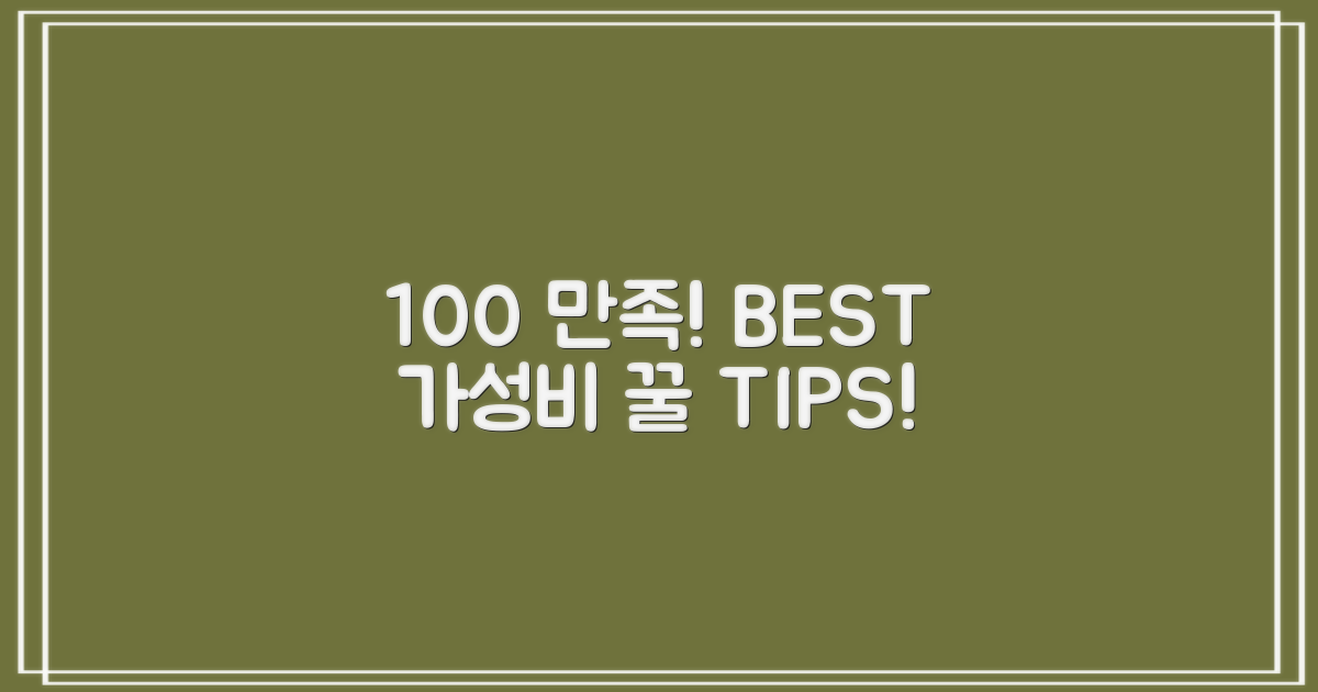 100% 만족 가성비 팁