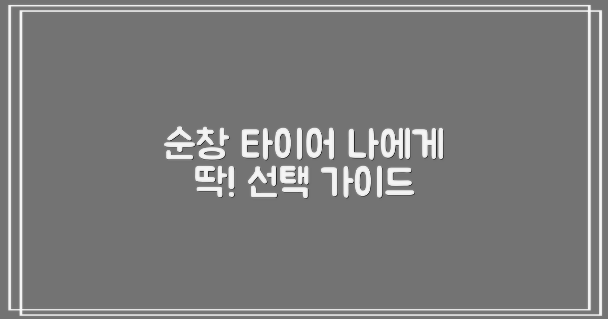 순창 타이어, 나에게 맞는 선택은?