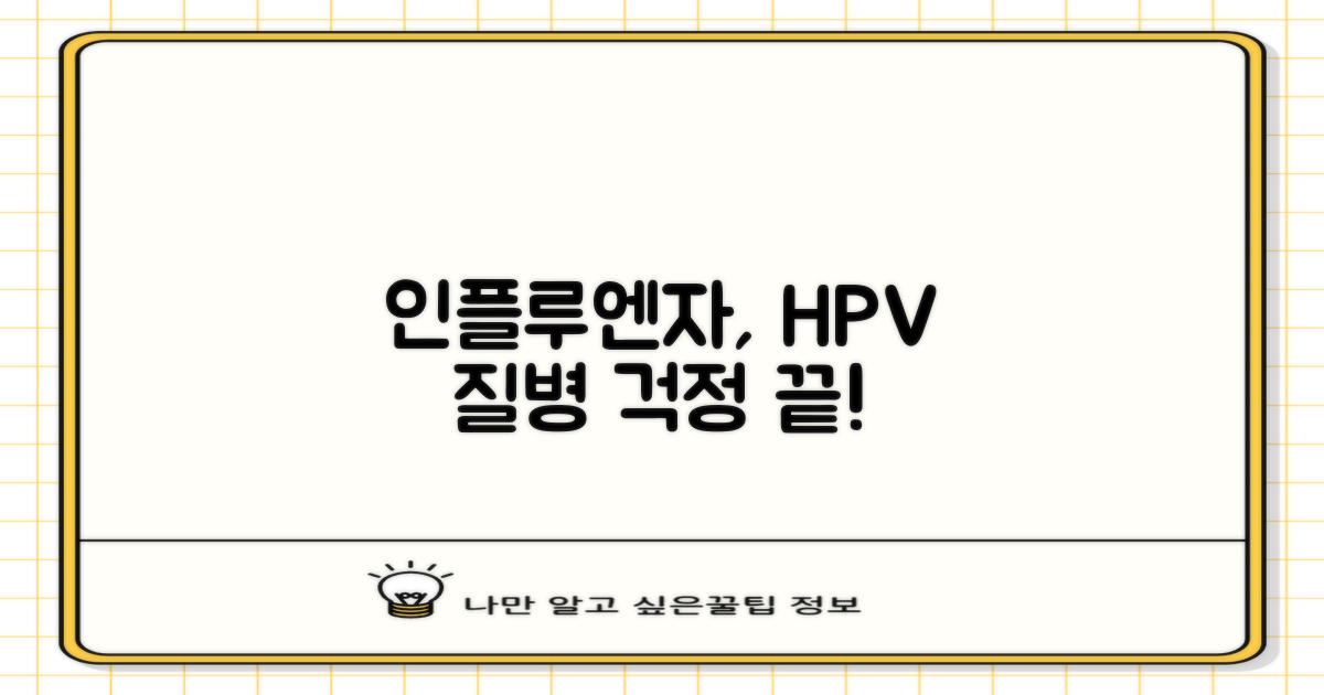 인플루엔자, HPV 등 질병 예방 전략