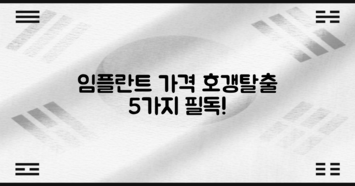 임플란트 5가지 가격 핵심 요소