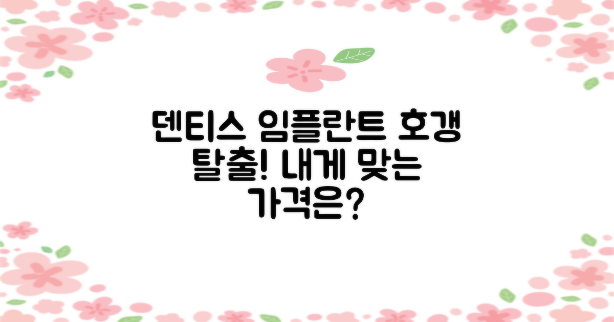 덴티스 임플란트, 얼마가 적당할까?
