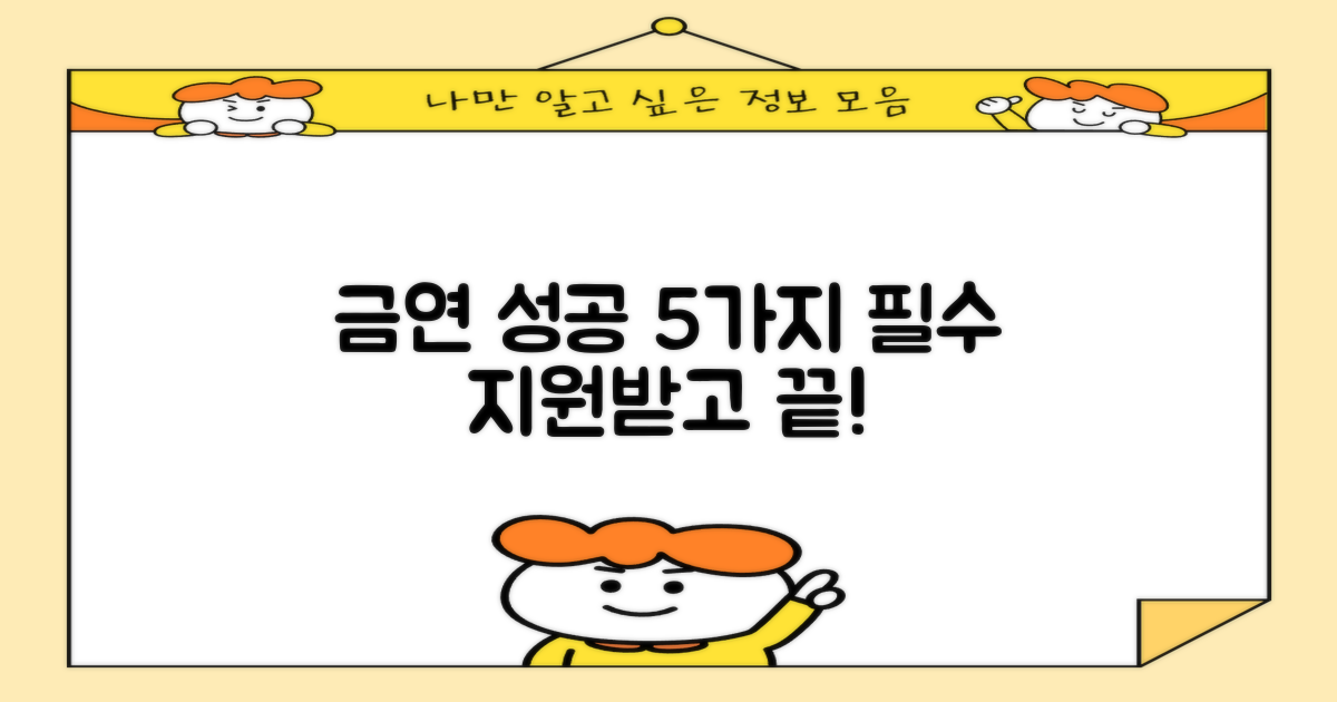금연 성공 위한 5가지 지원