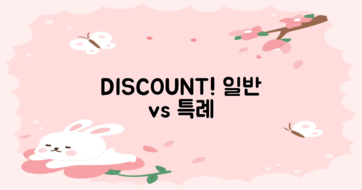 할인, 당신은 누구? 일반 vs 특례