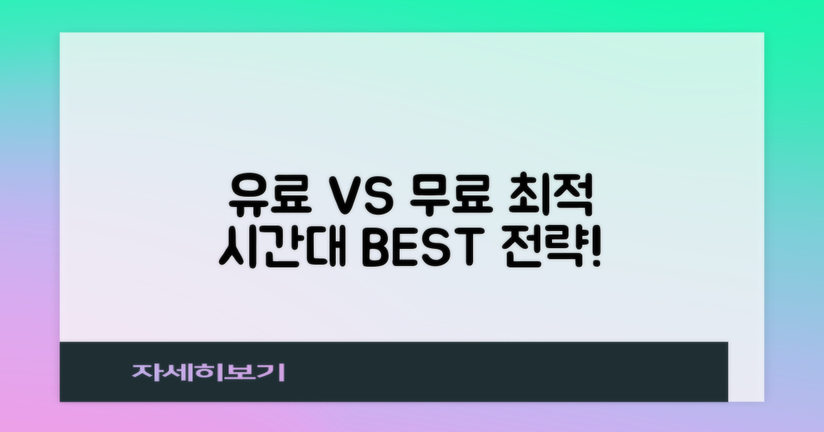 유료 vs 무료: 시간대별 전략