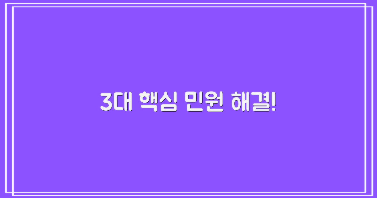 3대 핵심 민원 처리