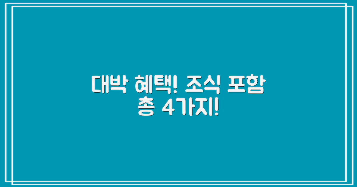 조식 포함 4가지 혜택!
