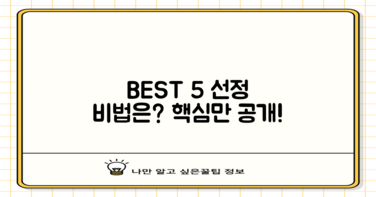 BEST 5, 어떤 기준으로 선정될까?
