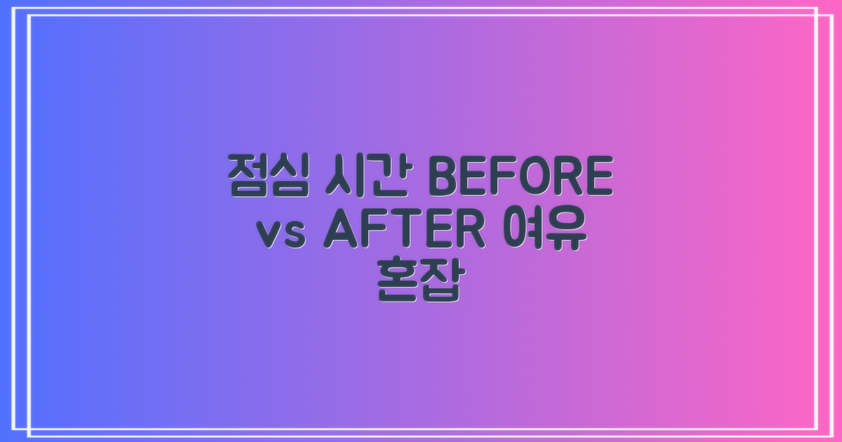 점심 전후: 여유 vs 혼잡