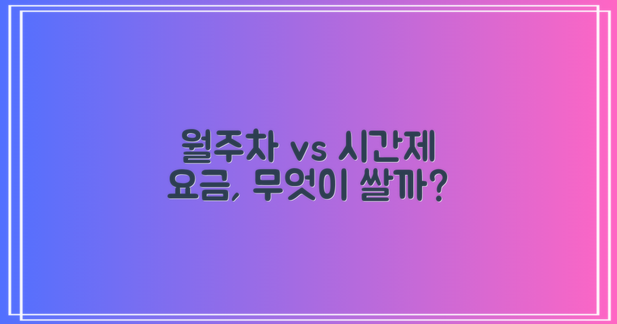 월주차 vs. 시간제 요금