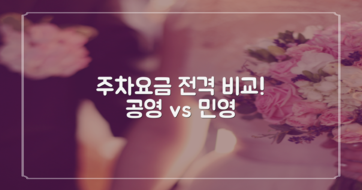 공영 vs. 민영 주차 요금