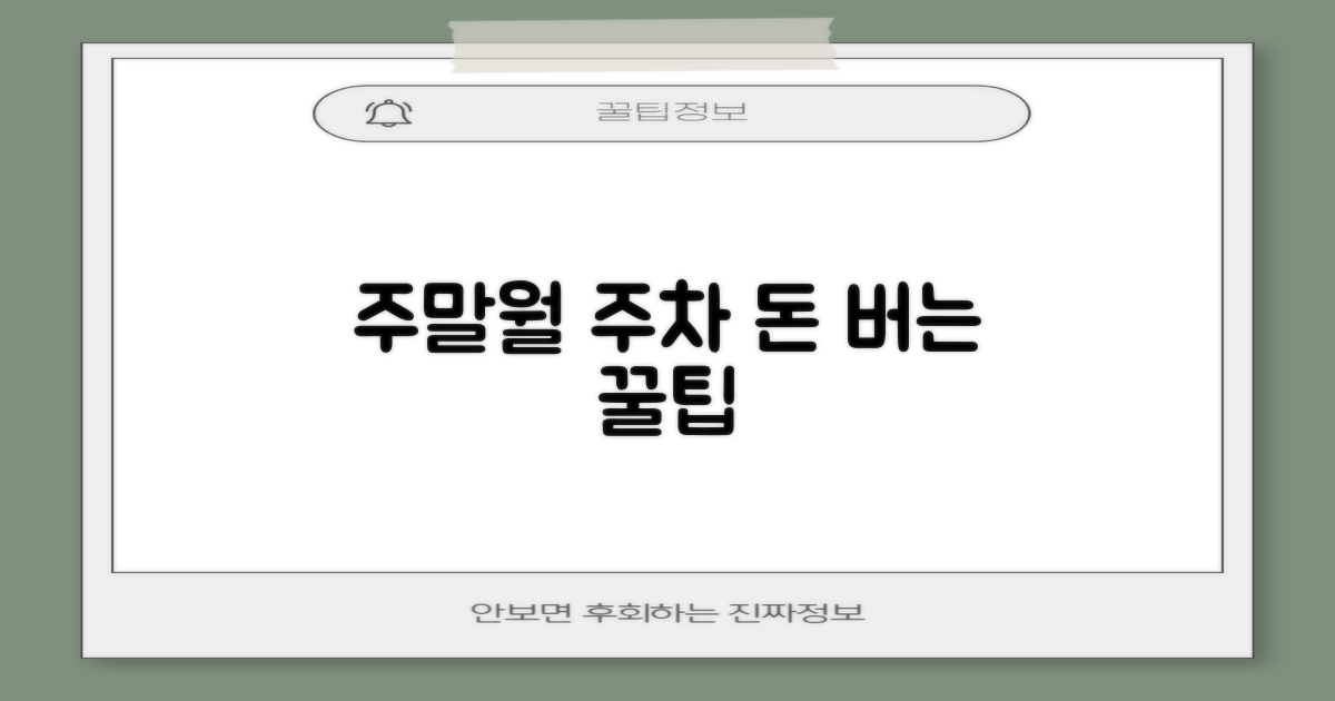 주말 및 월주차 알뜰 이용법