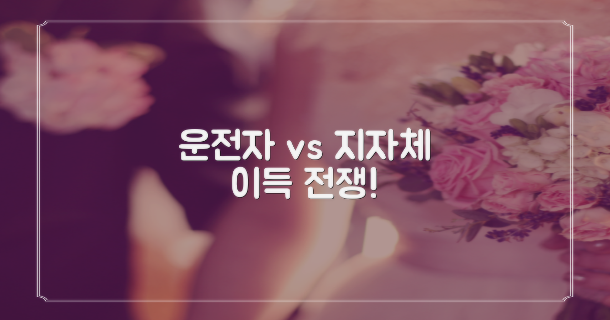 운전자 vs 지자체 이득
