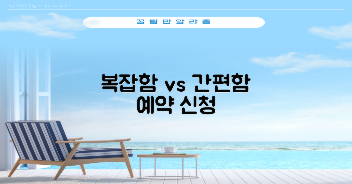 복잡함 vs 간편함: 예약 신청